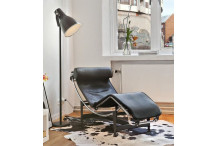 Chaise longue à reglage continu, Noire